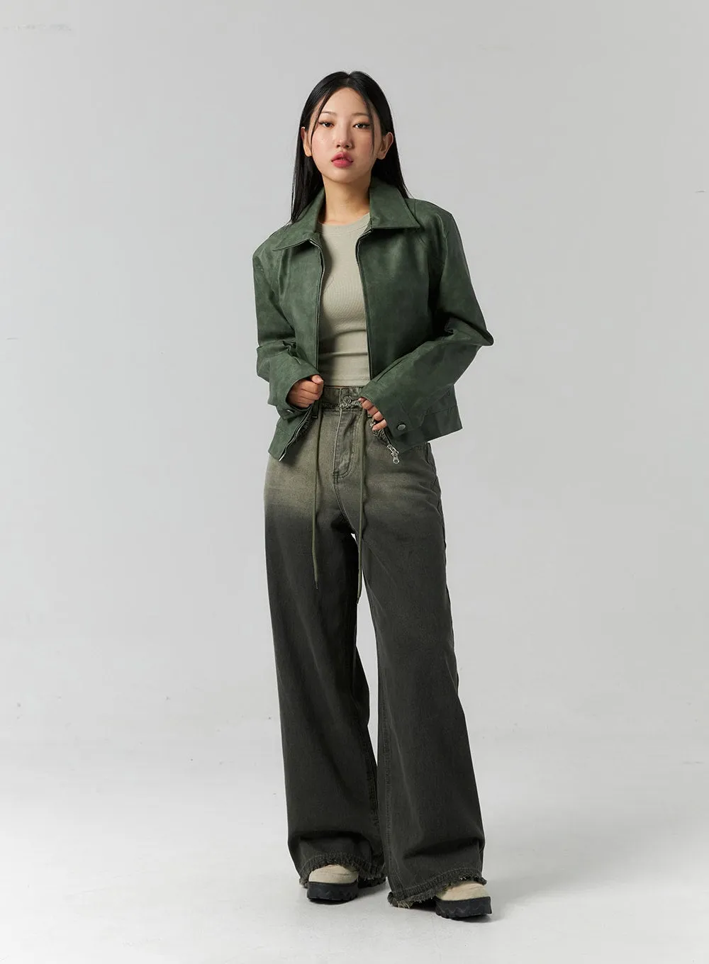 Faux Leather Jacket CS325 sold by Lewkin product image thumbnail 2