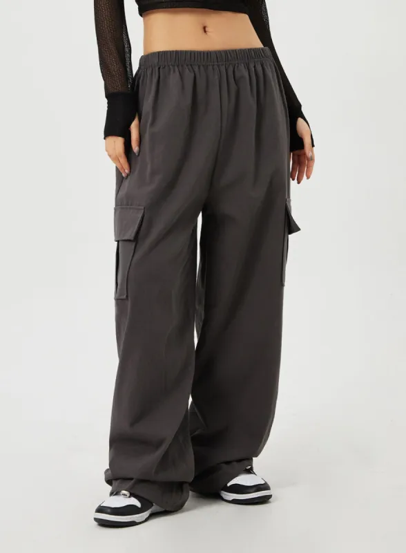 Cargo Wide Leg Track Pants CM302 sold by Lewkin
