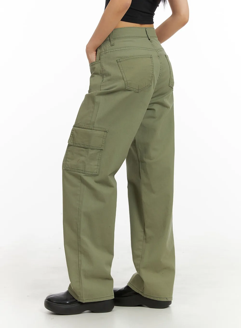 Cargo Straight Leg Pants IA417 sold by Lewkin product image thumbnail 4