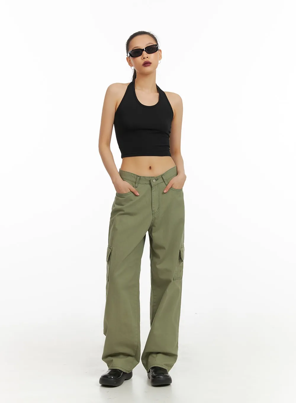 Cargo Straight Leg Pants IA417 sold by Lewkin product image thumbnail 3
