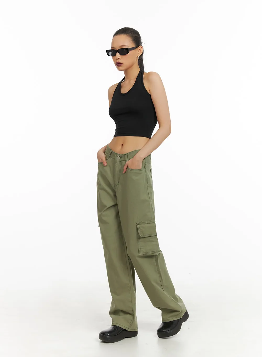 Cargo Straight Leg Pants IA417 sold by Lewkin