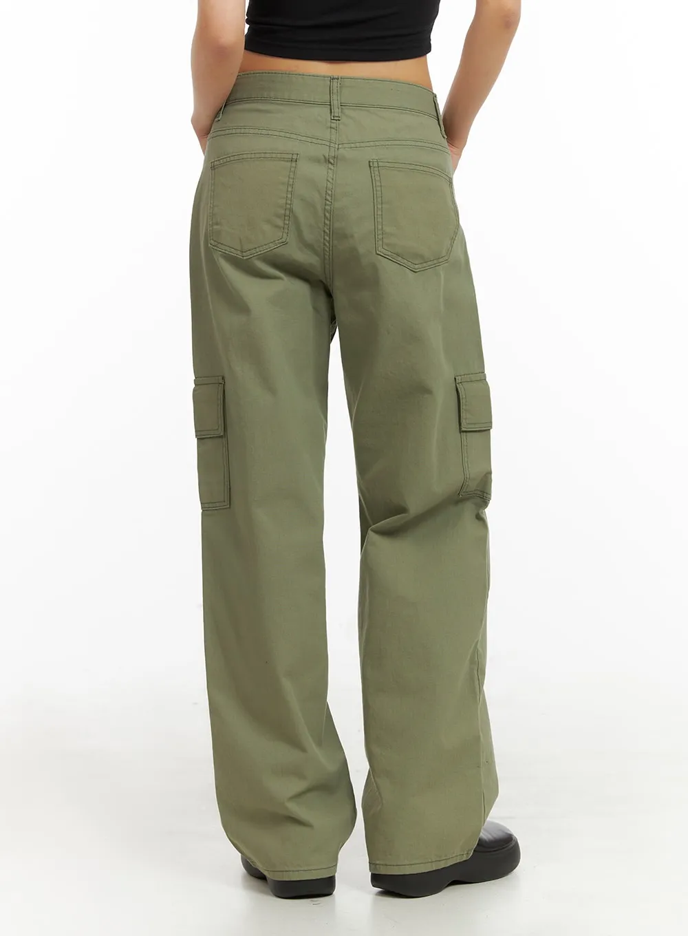 Cargo Straight Leg Pants IA417 sold by Lewkin product image thumbnail 5
