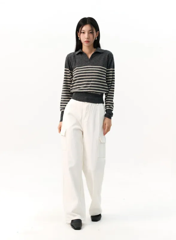 Wide Fit Cargo Pants IO320 sold by Lewkin