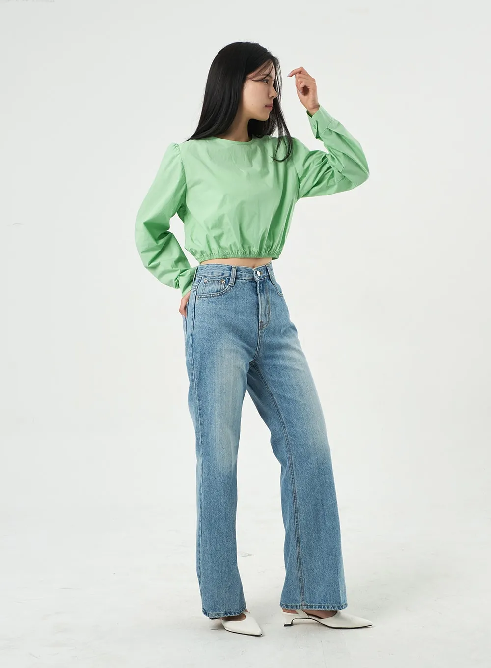 High Waist Jeans OA325 sold by Lewkin product image thumbnail 3