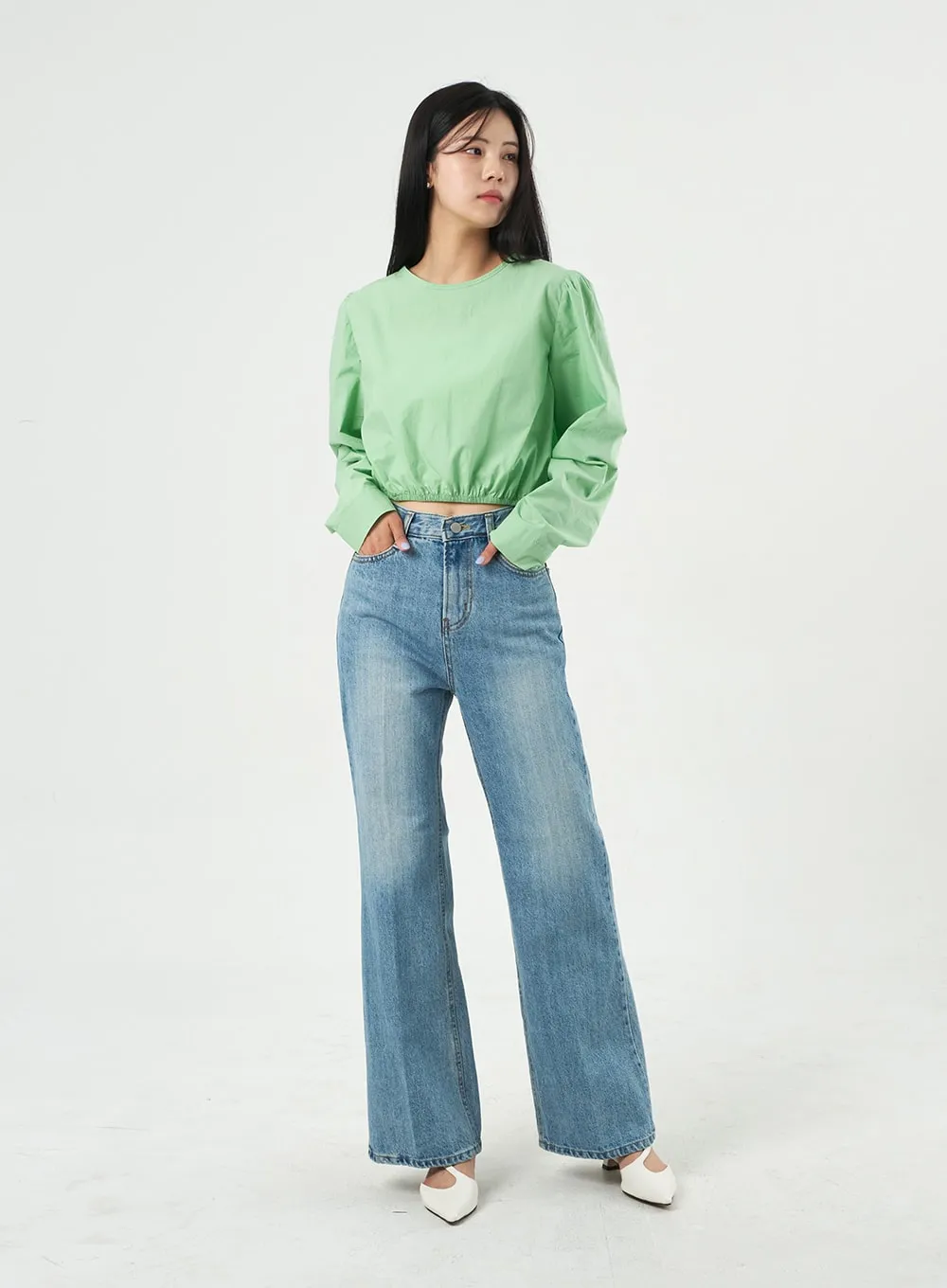 High Waist Jeans OA325 sold by Lewkin product image thumbnail 2