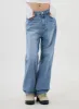 Mid-Rise Wide Leg Jeans CJ310 sold by Lewkin