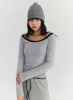 Wide U-Neck Semi Crop T-Shirt CN09 sold by Lewkin