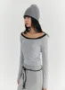 Wide U-Neck Semi Crop T-Shirt CN09 sold by Lewkin