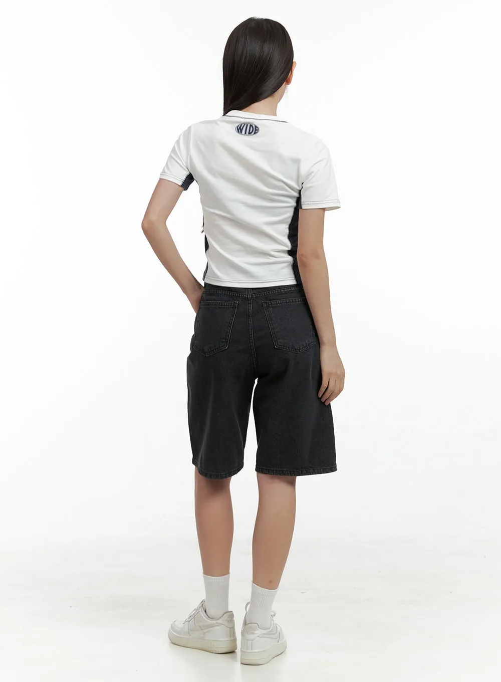 Color Block Lettering Stitch Top OL401 sold by Lewkin product image thumbnail 3