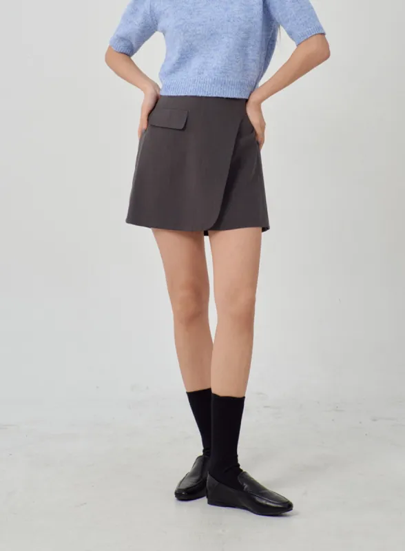 Wrapped Mini Skirt IM316 sold by Lewkin