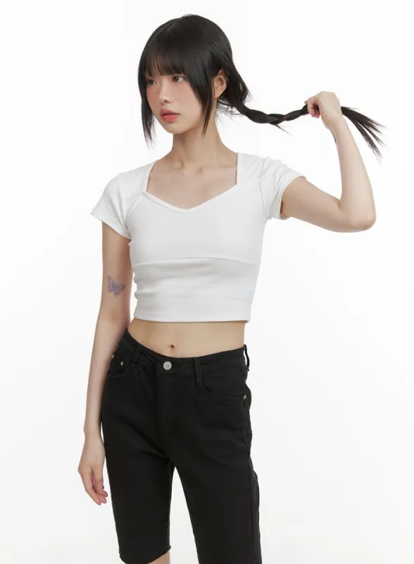 Cotton Blossom Crop Top CY414 sold by Lewkin