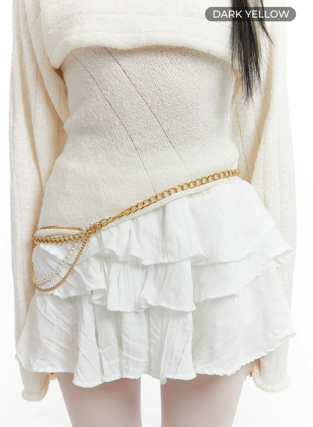 Pearl Chain Belt OM426 sold by Lewkin product image thumbnail 4