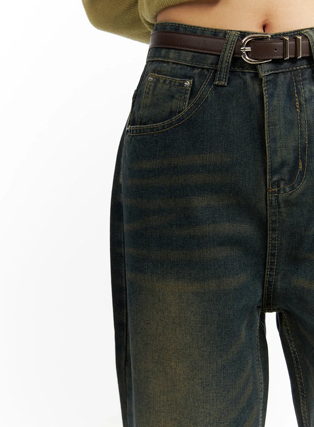 Vintage Wash Wide Leg Denim CM405 sold by Lewkin product image thumbnail 3