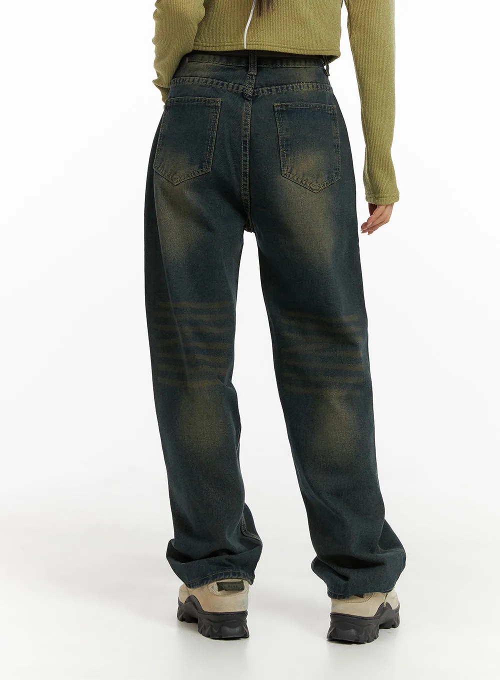 Vintage Wash Wide Leg Denim CM405 sold by Lewkin product image thumbnail 5