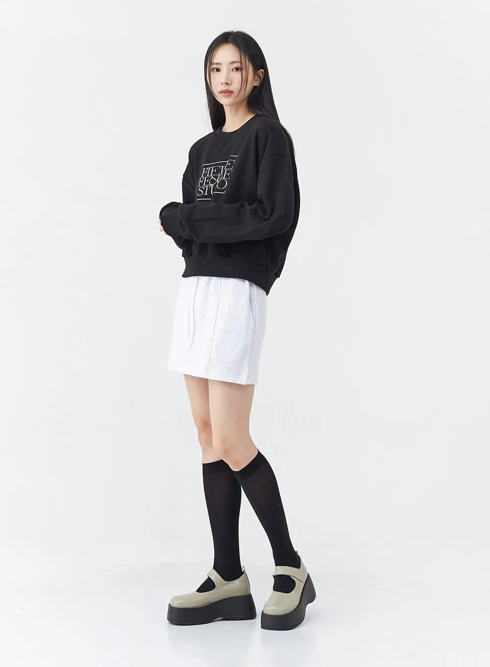 Basic Sweat Skirt with Pocket OG17 sold by Lewkin product image thumbnail 4