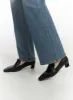 Faux Leather Loafer Pumps CJ426 sold by Lewkin