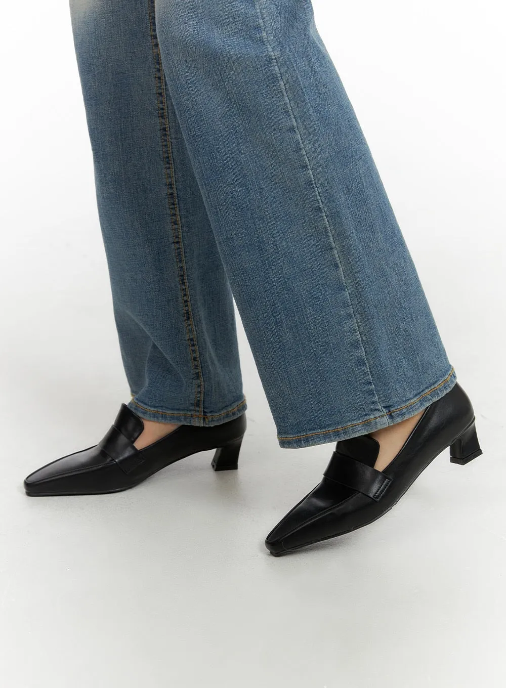 Faux Leather Loafer Pumps CJ426 sold by Lewkin product image thumbnail 2