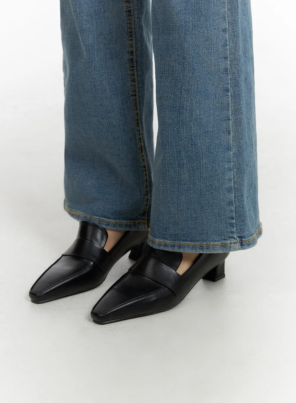 Faux Leather Loafer Pumps CJ426 sold by Lewkin product image thumbnail 3