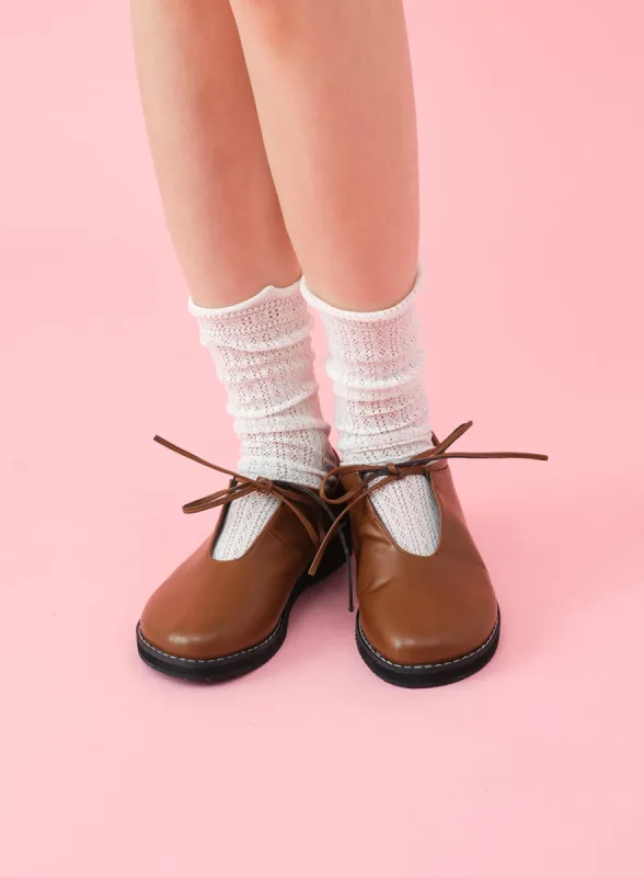 Ribbon Tie Flat Shoes BU7 sold by Lewkin