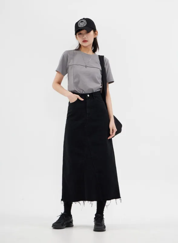 Short Sleeve T Shirt with Trim Detail CM3 sold by Lewkin