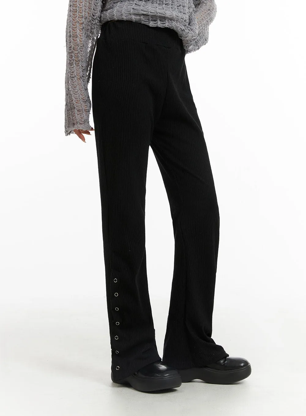 Button Detail Bootcut Denim CF401 sold by Lewkin product image thumbnail 4