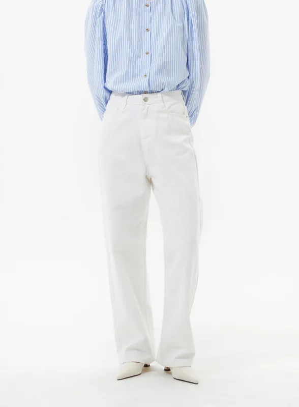 High Waist Cotton Pants OA320 sold by Lewkin