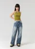 Mid-Rise Wide Leg Jeans CL328 sold by Lewkin