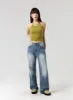Mid-Rise Wide Leg Jeans CL328 sold by Lewkin