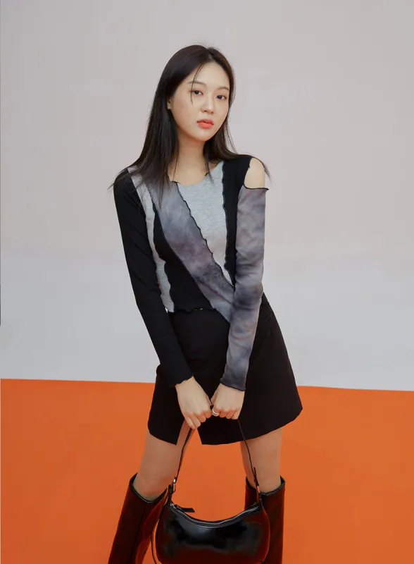Unbalanced Hem Crop Top J19 sold by Lewkin