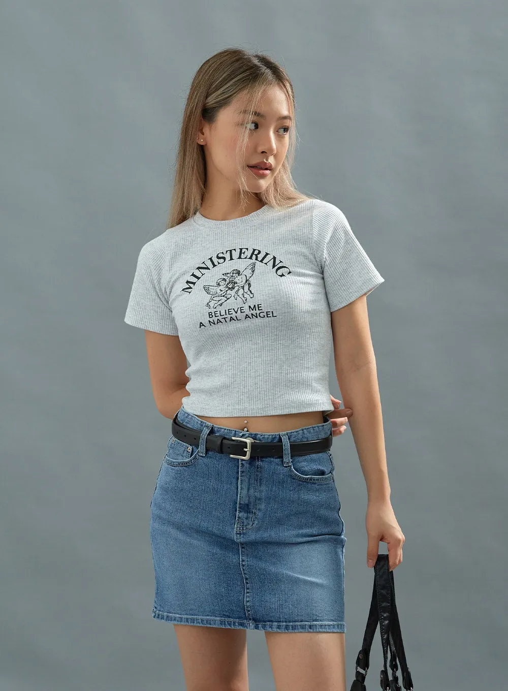 Angel Printing Short T-Shirt CU22 sold by Lewkin product image thumbnail 5