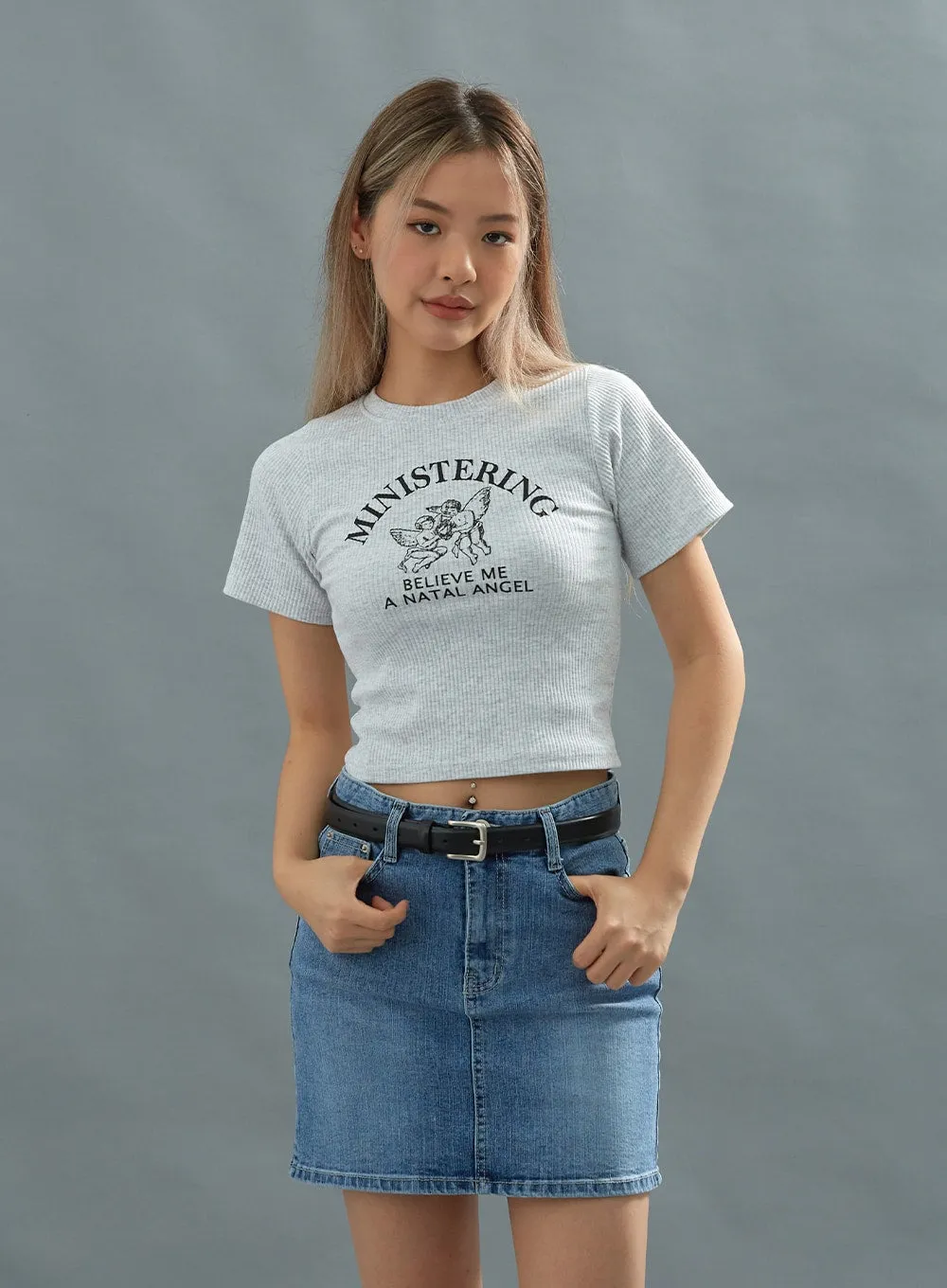 Angel Printing Short T-Shirt CU22 sold by Lewkin