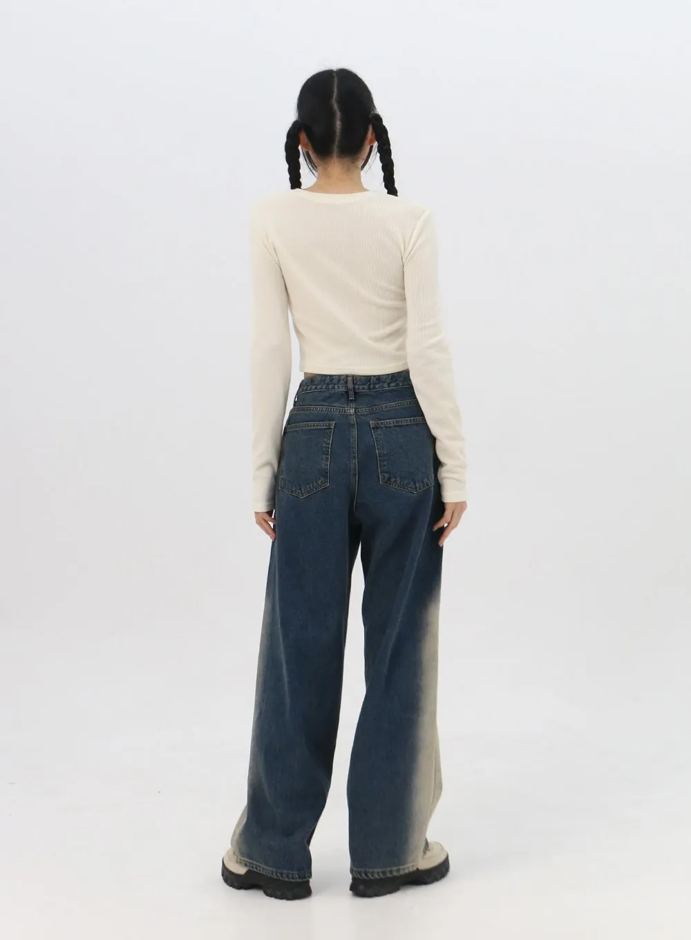 Double Zip Sleeve Crop Top IN310 sold by Lewkin product image thumbnail 5