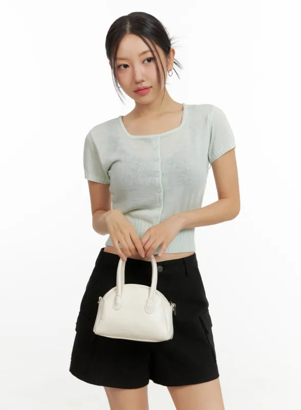 Summer Buttoned Square Neck Cardigan OU411 sold by Lewkin