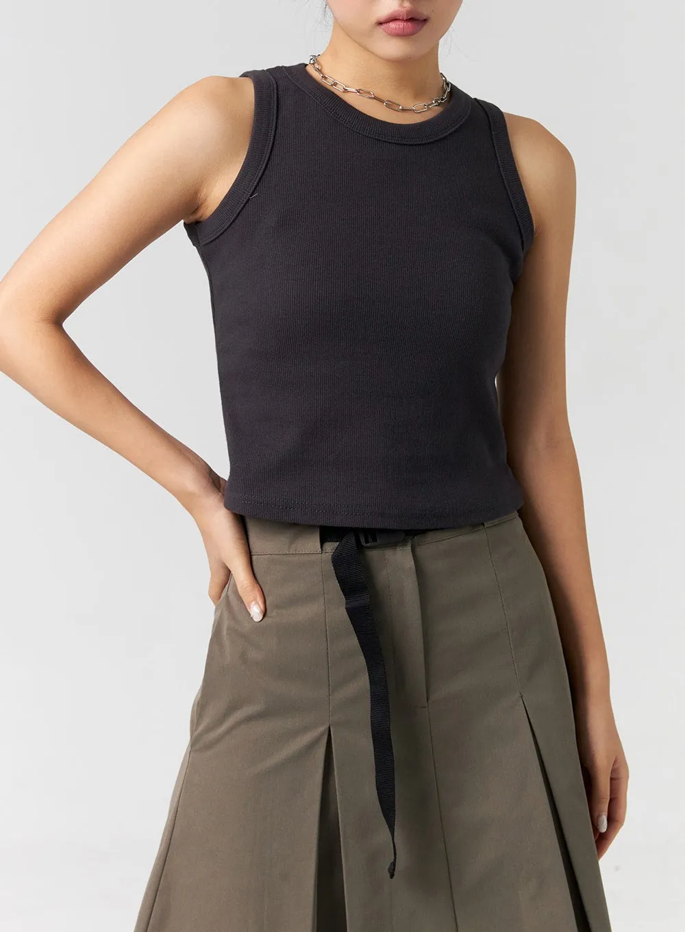 Cut Out Back Tank Top CG301 sold by Lewkin product image thumbnail 2