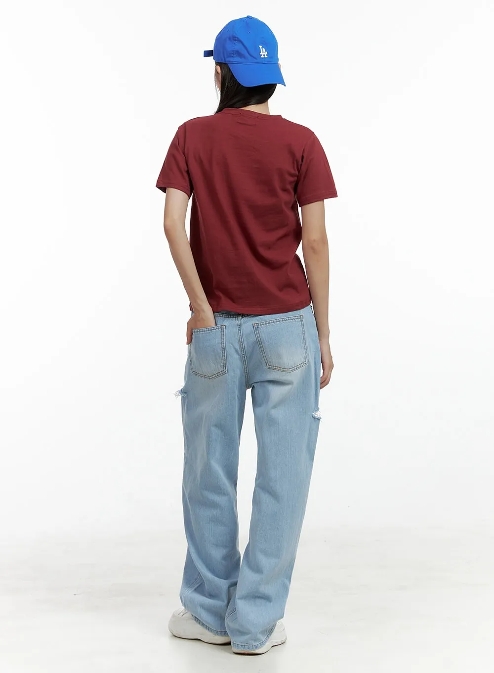 Graphic Short Sleeve Letter Top OL408 sold by Lewkin product image thumbnail 3