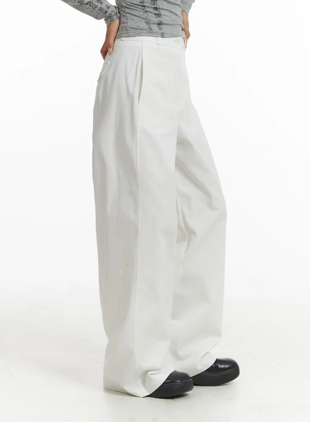Basic Wide-Fit Pants CJ431 sold by Lewkin product image thumbnail 5