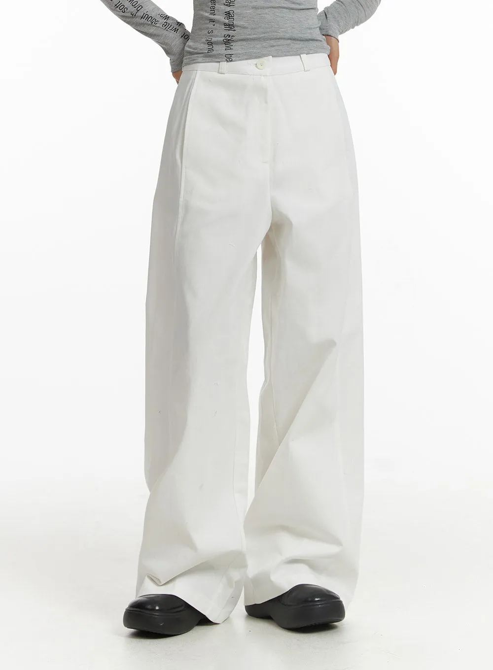 Basic Wide-Fit Pants CJ431 sold by Lewkin