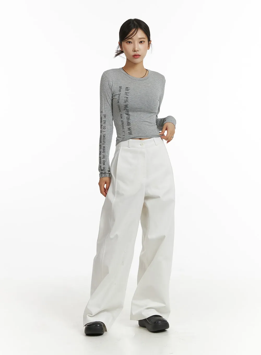 Basic Wide-Fit Pants CJ431 sold by Lewkin product image thumbnail 3