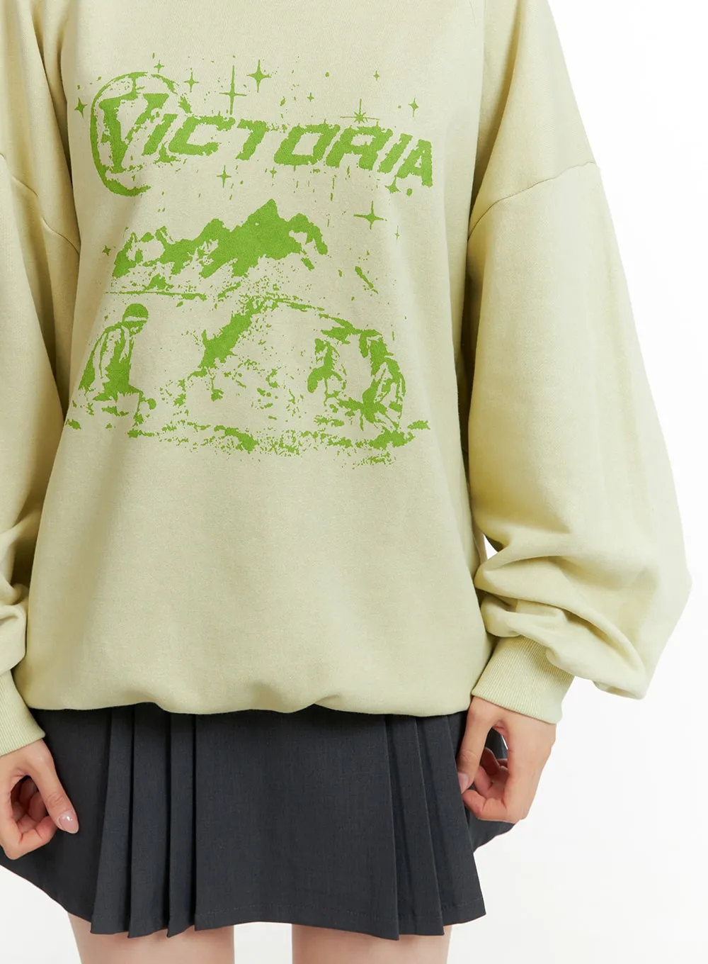 Graphic Crew Neck Sweatshirt OF415 sold by Lewkin product image thumbnail 5