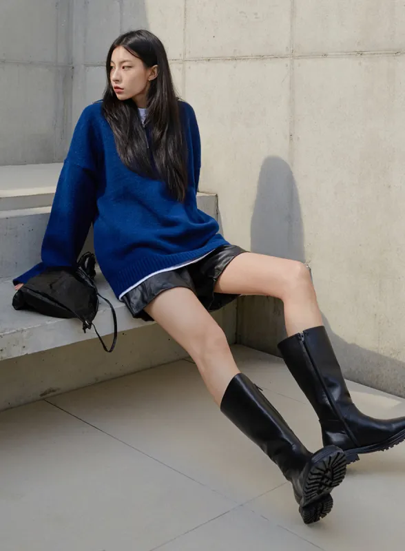 Oversized Half Zip Knit F1 sold by Lewkin