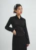 Navy Satin Line Shirt CS14 sold by Lewkin