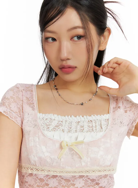 Pearls and Butterfly Necklace CF426 sold by Lewkin