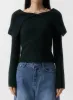 Wide Collar Off Shoulder Sweater IS315 sold by Lewkin