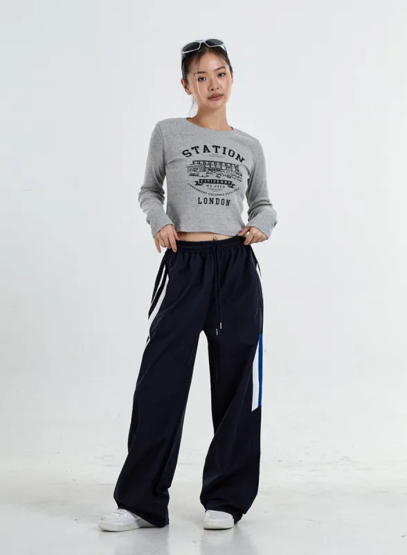 Wide Leg Track Pants CO04 sold by Lewkin