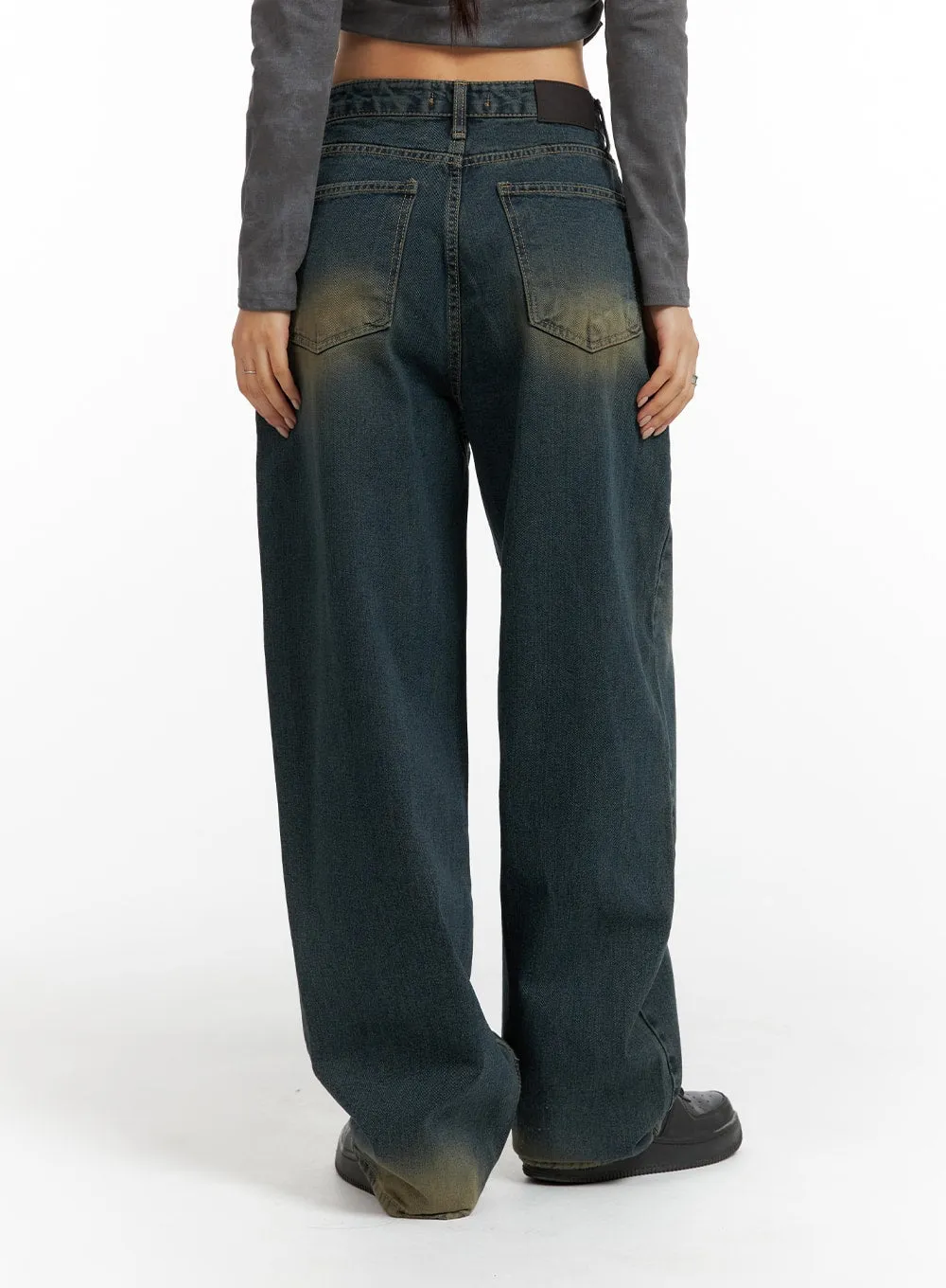 Vintage Washed Baggy Jeans CF420 sold by Lewkin product image thumbnail 5