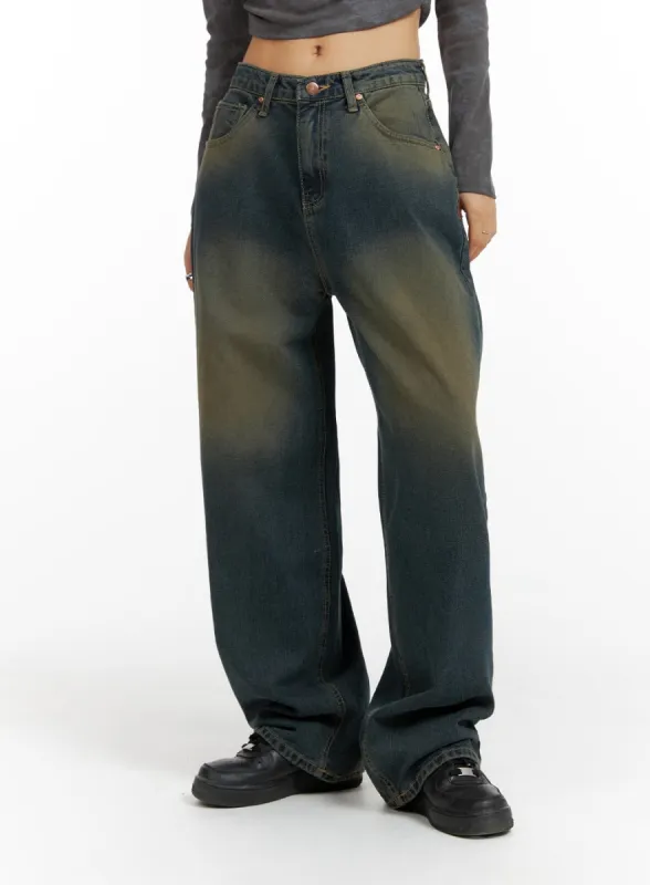 Vintage Washed Baggy Jeans CF420 sold by Lewkin