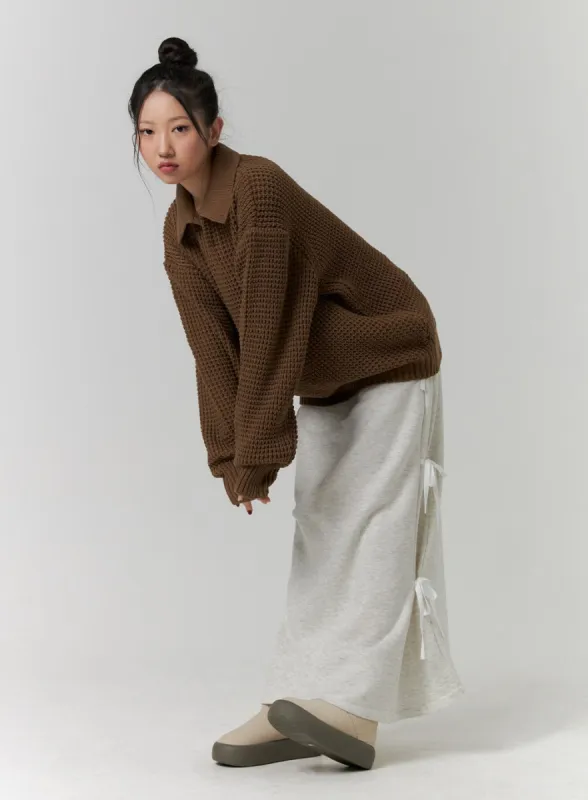 Balletcore Ribbon Side Slit Maxi Skirt CD319 sold by Lewkin