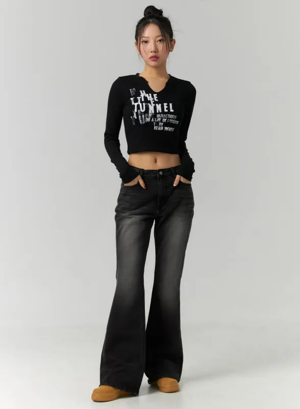 Low Rise Bootcut Jeans CD304 sold by Lewkin