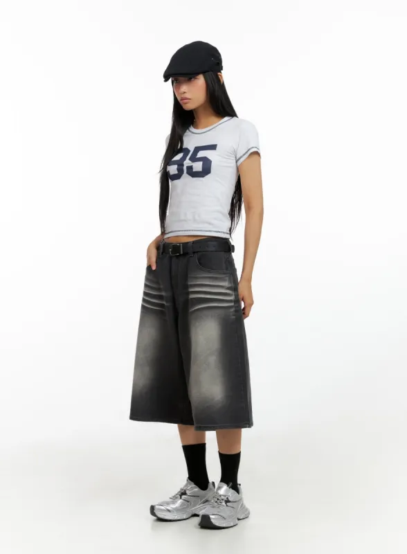 Washed Baggy Jorts IL419 sold by Lewkin