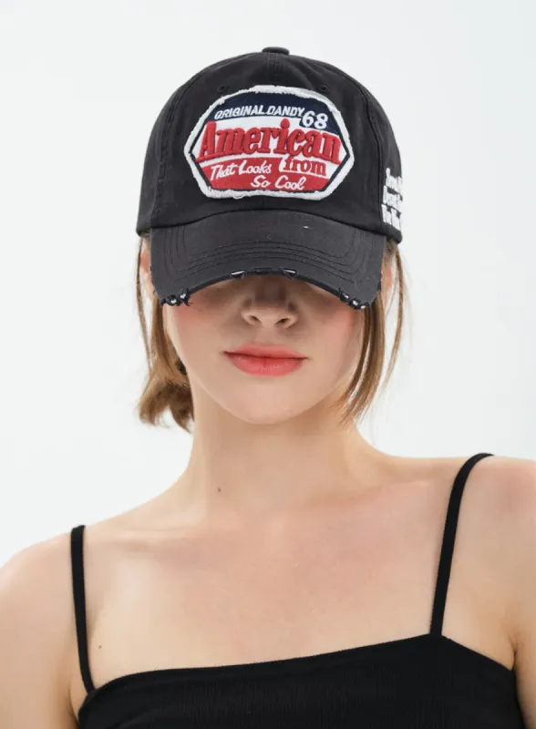 Embroidered Distressed Baseball Cap CA20 sold by Lewkin